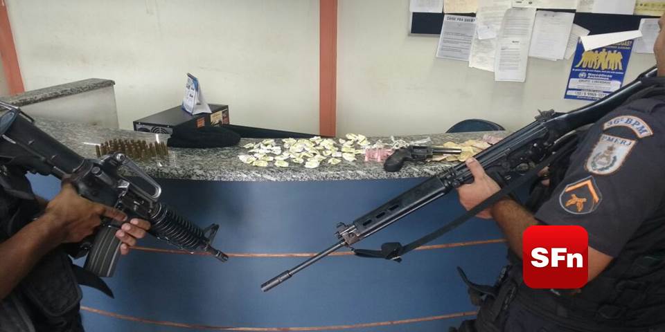 Dois presos com cocaína, crack, arma e munições em Miracema - SF Notícias